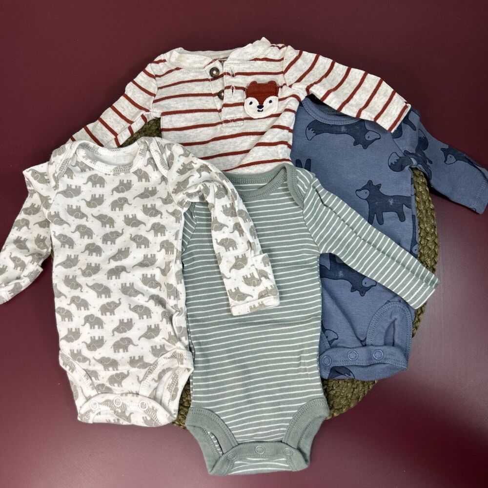 Simple Joys By Carter Preemie Premature Baby Boy Ling Sleeve Onsies